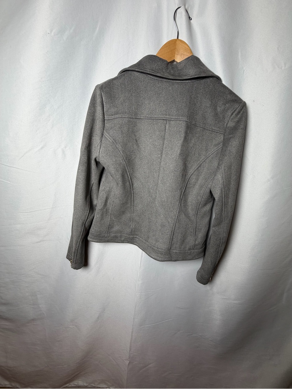 Women’s Gray Fitted Jacket - Classic Tailored Coat